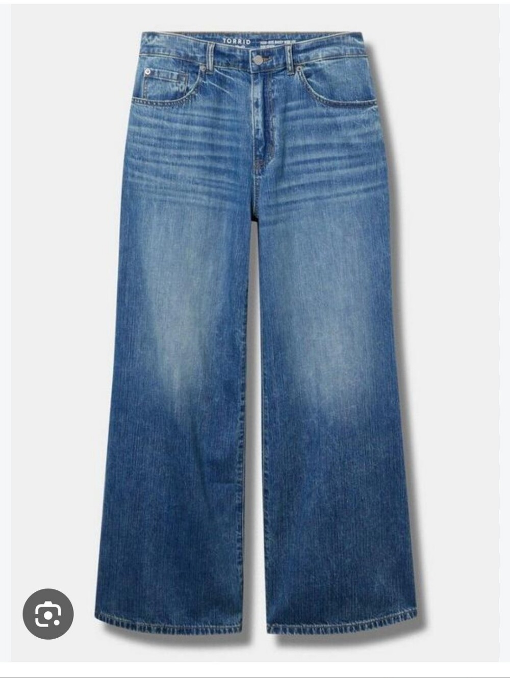 torrid Medium Blue Vintage Stretch Wide-Leg Jeans